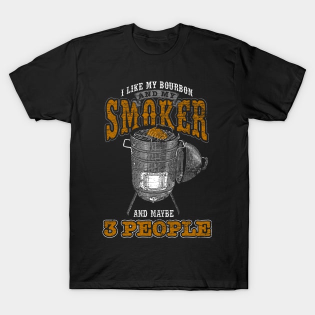 BBQ Smoker Funny Grunge T-Shirt by ShirtsShirtsndmoreShirts